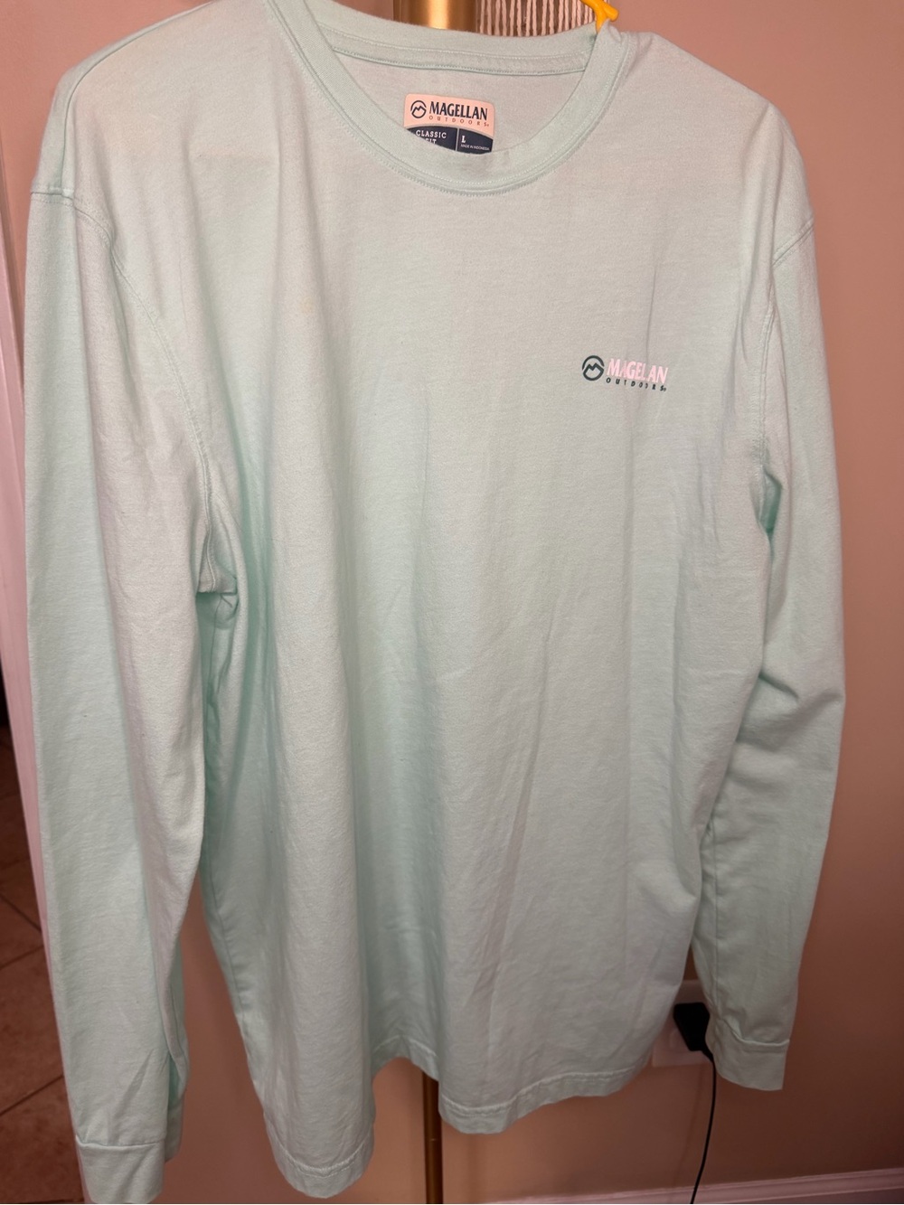 Magellan Men's Long Sleeve Tee in Mint